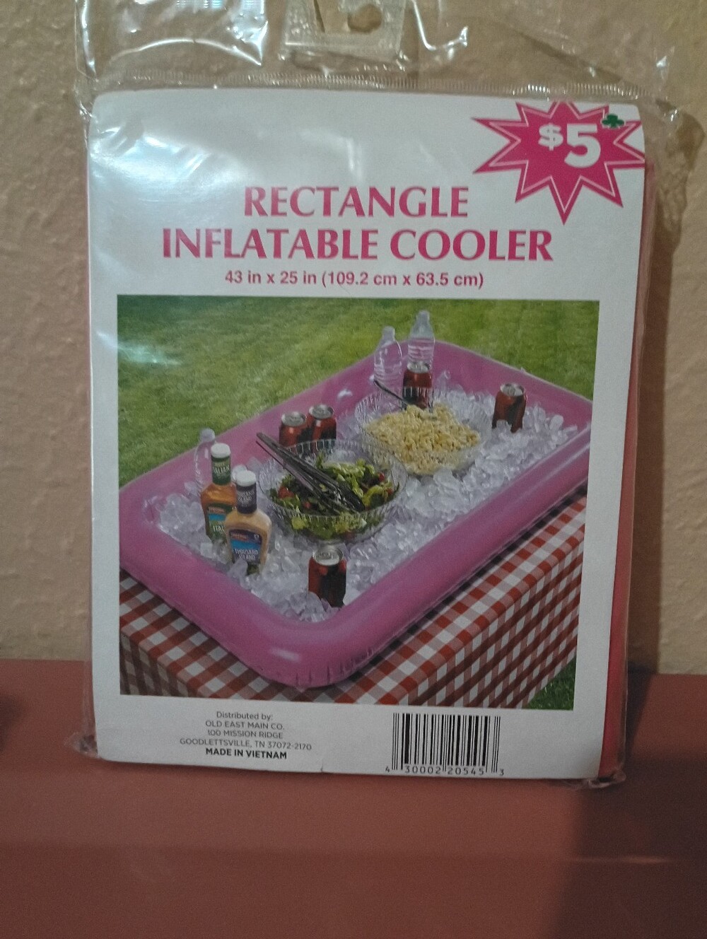 😍 6/ $10 SALE NEW Rectangle Inflatable Cooler - Pink